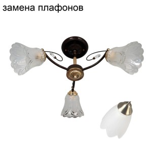 Люстра классическая 31687/3CF+GD WT_новый плафон купить оптом в ЭкономСвет