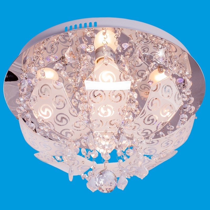 Люстра круглая 10253/4+1CR RC RBPLED - б/у, краска на основании вздулась