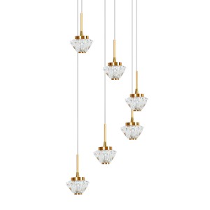 Подвесной светодиодный светильник G52143/6BRS CL купить оптом в ЭкономСвет