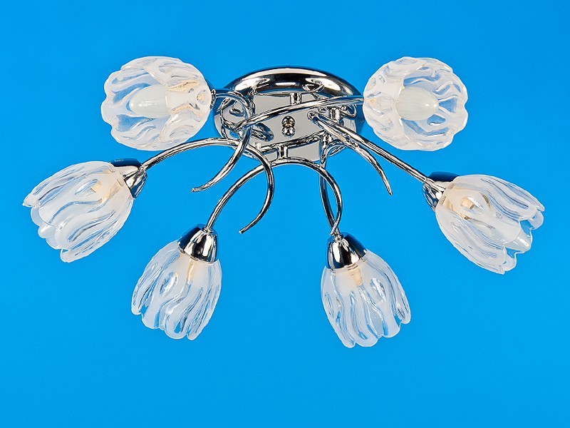  10148A/6CR WT - переделана на 3 рожка, плафоны аналог