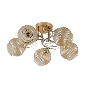 Люстра эконом 12170/5FGD AMB купить оптом в ЭкономСвет