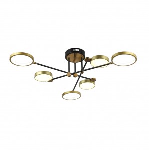 Потолочный светодиодный светильник G51244/6BK+GD купить оптом в ЭкономСвет