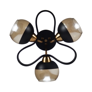 Потолочный светильник 10204/3BK+ZAB BK+AMB купить оптом в ЭкономСвет