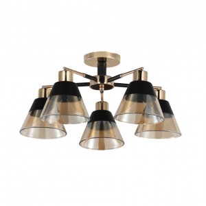 Люстра классическая 12209/5BK+FGD AMB+BK купить оптом в ЭкономСвет