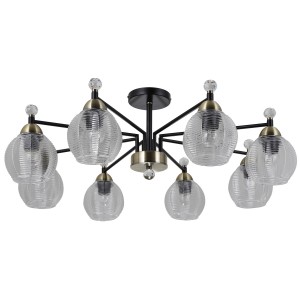 Потолочная люстра G11090/8MBK+BRS CL купить оптом в ЭкономСвет