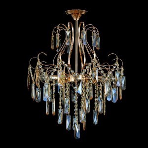 Люстра хрустальная 15546/5FGD+CP купить оптом в ЭкономСвет