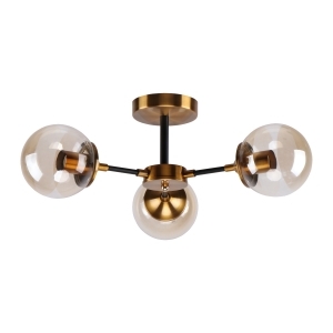 Потолочный светильник 20713/3GD+BK AMB купить оптом в ЭкономСвет