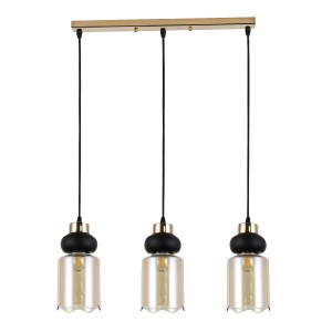 Подвесной светильник 30111/3GD AMB+BK купить оптом в ЭкономСвет