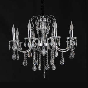 Люстра классическая с хрусталем 15005/8CR+CL купить оптом в ЭкономСвет