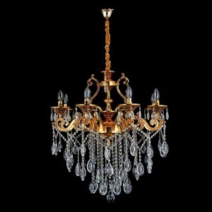 Люстра хрустальная 15558/8GD+CF+CL купить оптом в ЭкономСвет