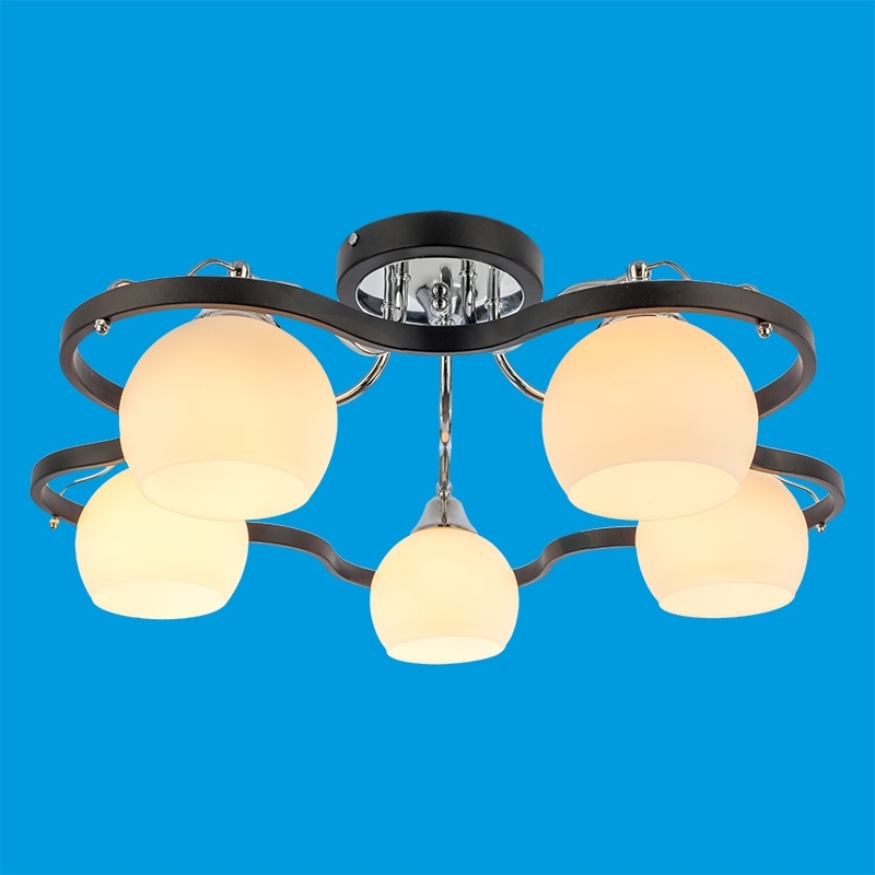 Потолочный светильник 11438/5CR+BK WT - ржавчина, вспучена краска на каркасе