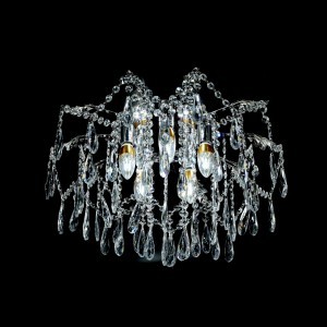 Люстра хрустальная 15545/5+5CR+CL WTLED купить оптом в ЭкономСвет