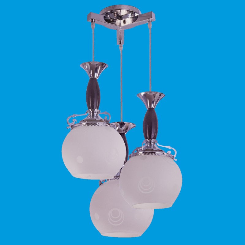 Потолочный светильник 00809/3CR WT - царапины, другие подвесы, с дефектом