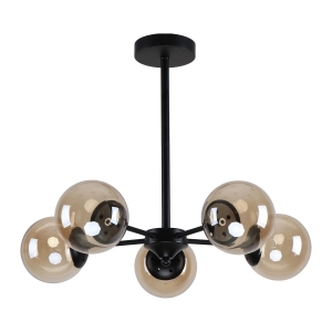 Потолочная люстра 40300/5BK BR купить оптом в ЭкономСвет