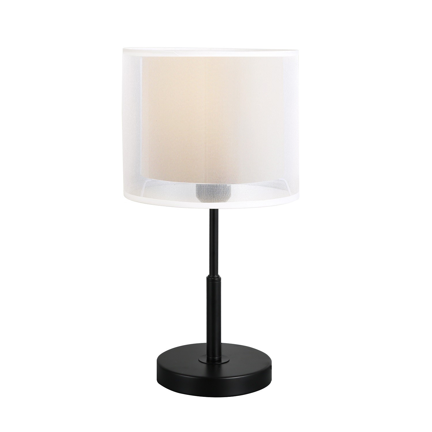 Настольная лампа классическая 11157/1T BK WT+WCL