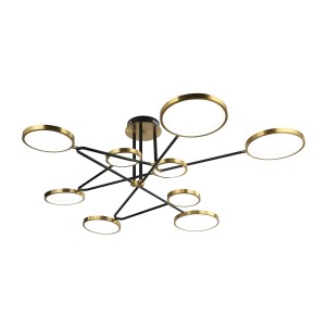 Потолочный светодиодный светильник G51245/9GD+BK купить оптом в ЭкономСвет