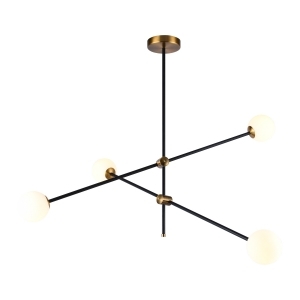 Люстра в стиле Лофт G31108/4BK+GD WT купить оптом в ЭкономСвет