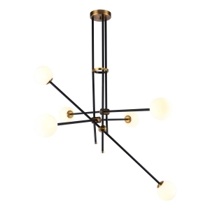Люстра в стиле Лофт G31108/6BK+GD WT купить оптом в ЭкономСвет