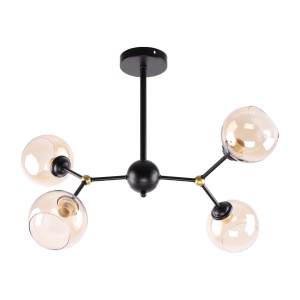 Потолочный светильник 10147/4BK+GD AMB купить оптом в ЭкономСвет