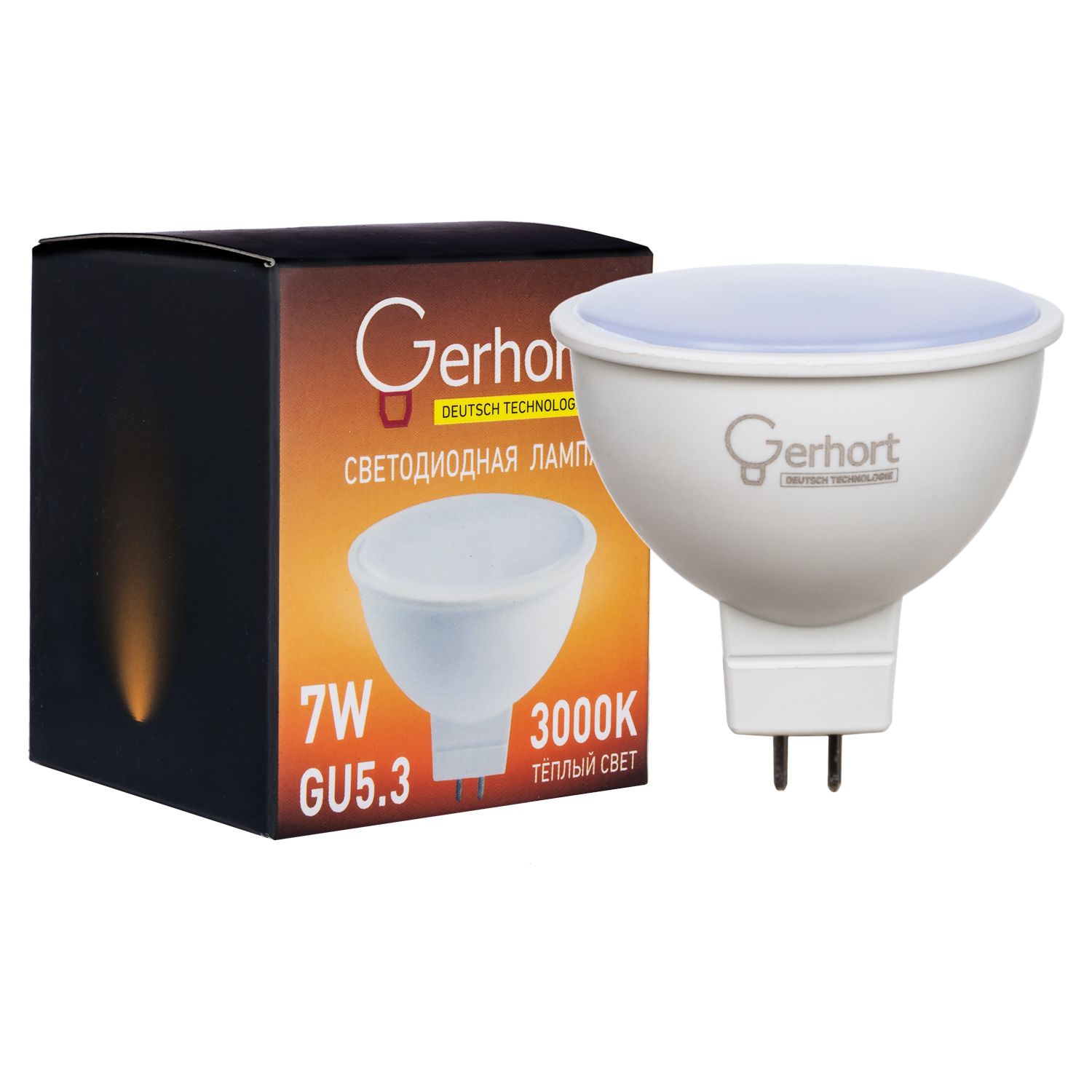 Лампа 7W GERHORT JCDR LED 3000K GU5.3