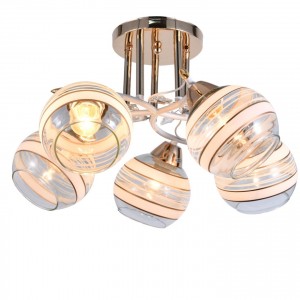 Люстра классическая 12264/5FGD+WT WT+CL+GD купить оптом в ЭкономСвет