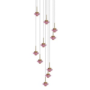 Подвесной светодиодный светильник G52145/10BRS PK купить оптом в ЭкономСвет