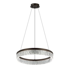 Подвесной светодиодный светильник G52118/1BK CF+CL купить оптом в ЭкономСвет