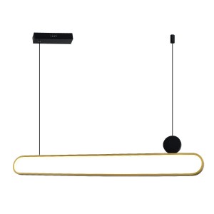 Подвесной светодиодный светильник G51212/1BK+GD купить оптом в ЭкономСвет