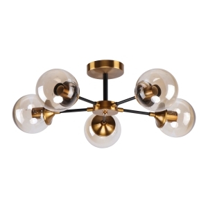 Потолочный светильник 20713/5GD+BK AMB купить оптом в ЭкономСвет