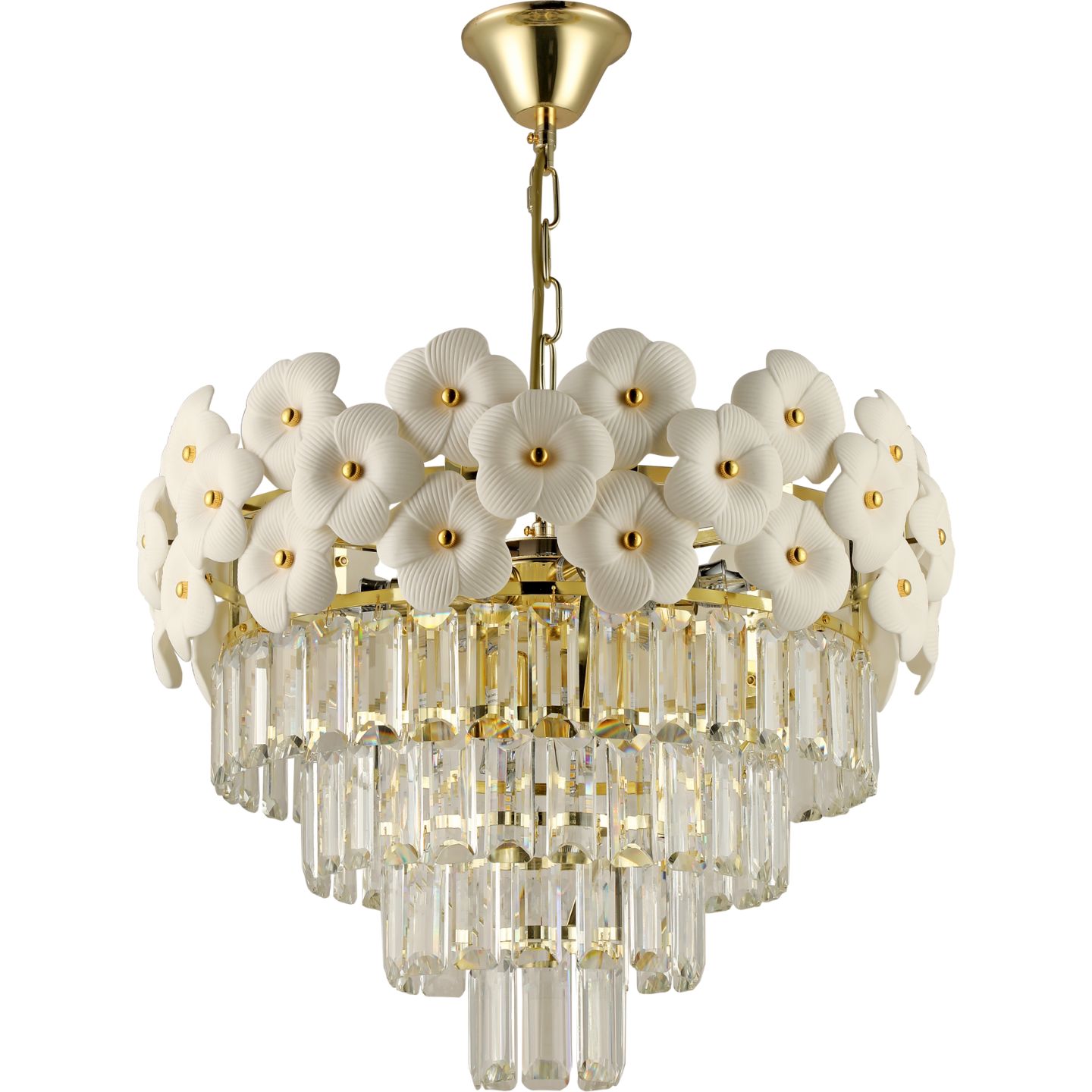 Люстра хрустальная 15029/8GD CL+WT