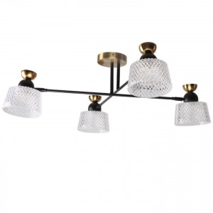 Потолочный светильник 13193/4BRS BK WT купить оптом в ЭкономСвет