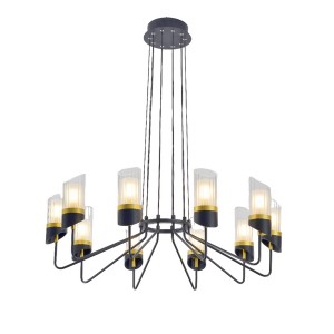 Потолочная люстра G31129/10BK+GD CL+WT купить оптом в ЭкономСвет