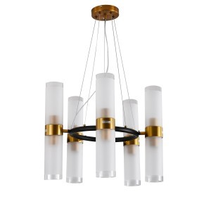 Подвесная люстра 10256/10BK+GD WT купить оптом в ЭкономСвет