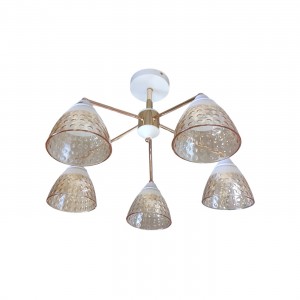 Люстра в стиле модерн 12255/5WT+FGD BR+WT купить оптом в ЭкономСвет