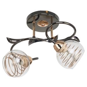 Потолочный светильник 70346/2BK+GD CL купить оптом в ЭкономСвет