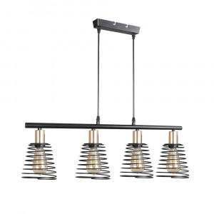 Подвесная люстра 30135/4BK+GD BK купить оптом в ЭкономСвет