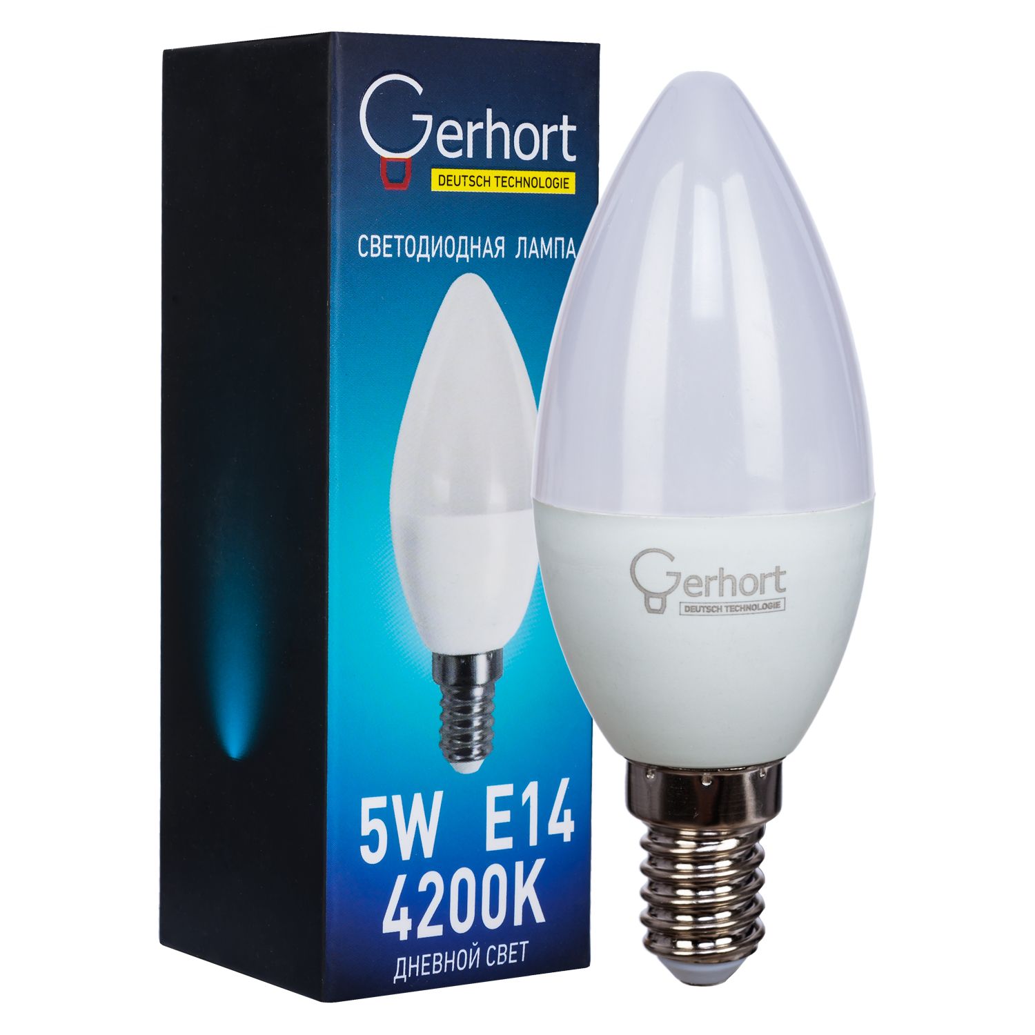 Лампа 5W GERHORT C37 LED 4200K E14