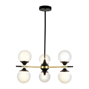 Люстра в стиле модерн G51234/6BK+GD WT купить оптом в ЭкономСвет