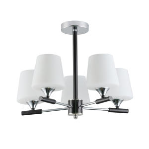 Светильник классический 74219/5CR+BK WT купить оптом в ЭкономСвет