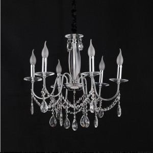Люстра классическая с хрусталем 15006/6CR+CL купить оптом в ЭкономСвет