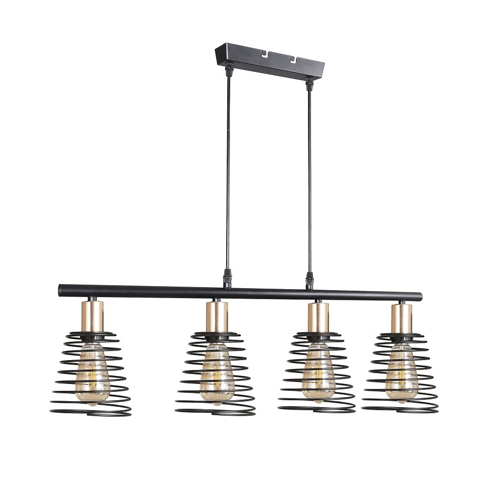 Подвесная люстра 30135/4BK+GD BK