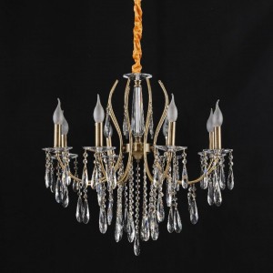 Люстра классическая с хрусталем 15004/8AB+CL купить оптом в ЭкономСвет