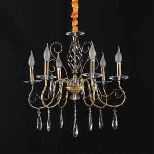Люстра классическая с хрусталем 15007/6AB+CL купить оптом в ЭкономСвет