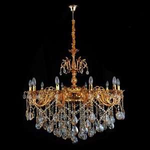 Люстра хрустальная 15559/10GD+CF+CP купить оптом в ЭкономСвет