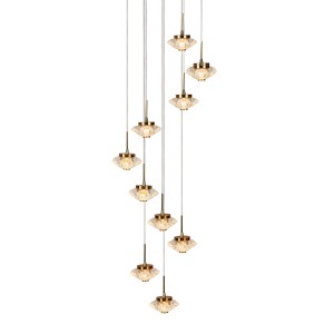 Подвесной светодиодный светильник G52142/10BRS CL купить оптом в ЭкономСвет