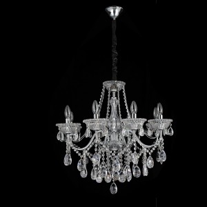 Люстра хрустальная 15561/8CR+CL купить оптом в ЭкономСвет