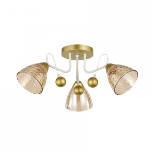 Люстра классическая 12233/3CPGD+WT AMB купить оптом в ЭкономСвет