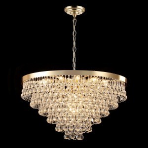 Люстра хрустальная G22039/18GD+CL+AMB купить оптом в ЭкономСвет