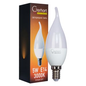 Лампа 5W GERHORT CI37 LED 3000K E14 купить оптом в ЭкономСвет