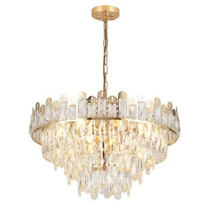 Люстра хрустальная G21077/10FGD+CL купить оптом в ЭкономСвет